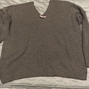 Vince Heather Brown V-Neck Women's Sweater